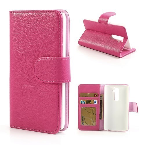 Business Case Etui Flip LG G2 / D801 / D802? - Book Deep Pink