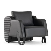 Sessel Schwarz Modern Funktional Ergonomisch Vielseitig Leder