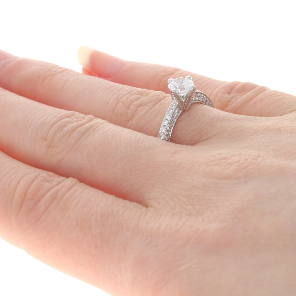 NEW Semi-Mount Engagement Ring - 14k Gold for 5.5mm Center Dia. Accents .43ctw - Image 4 of 4