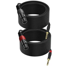LanSenSu XLR Female to 1/4 Inch (6.35mm) Stereo 6.35mm Female-25ft