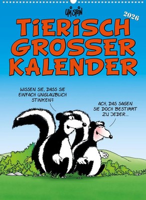 Uli Stein Tierisch großer Kalender 2026: Monatskalender für die Wand im...