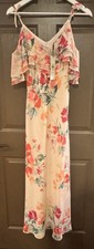 Calvin Klein Long Floral Open shoulder Dress
