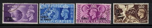 Kuwait Stamps - Olympic Games Overprint Set - Fine used - SG 76/9 - Scott: 84/7