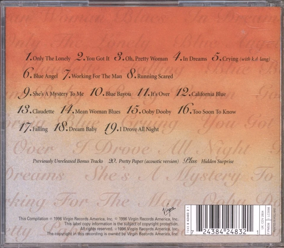 Roy Orbison Very Best of Roy Orbison CD Europe Virgin 1996 plus 'hidden surprise - Bild 2 von 3