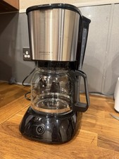 John Lewis Partners Drip Filter Coffee Machine Black/Brushed Steel