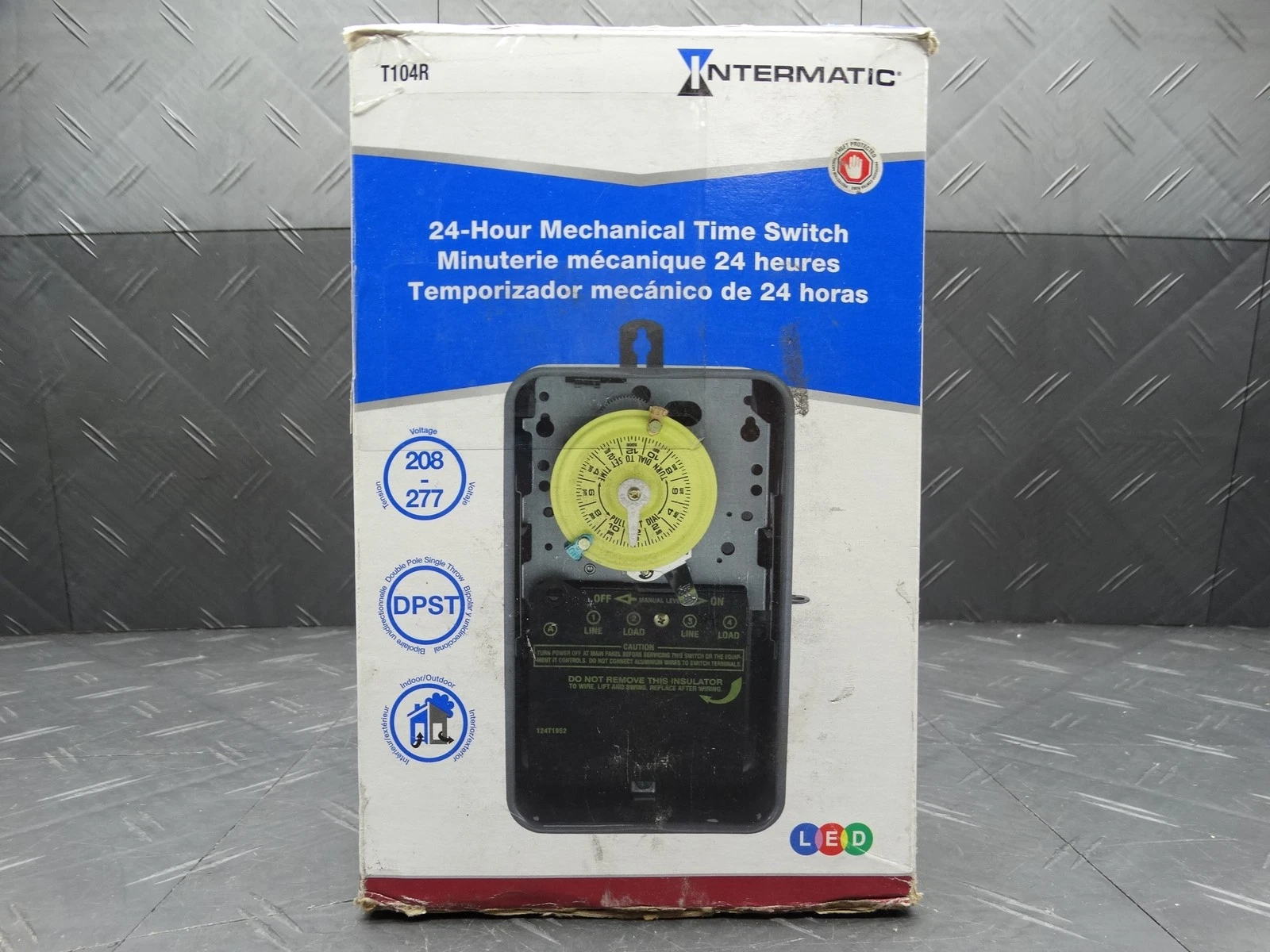 Intermatic 40 Amp 24-Hour Outdoor Mechanical Timer 240V, Gray T104R