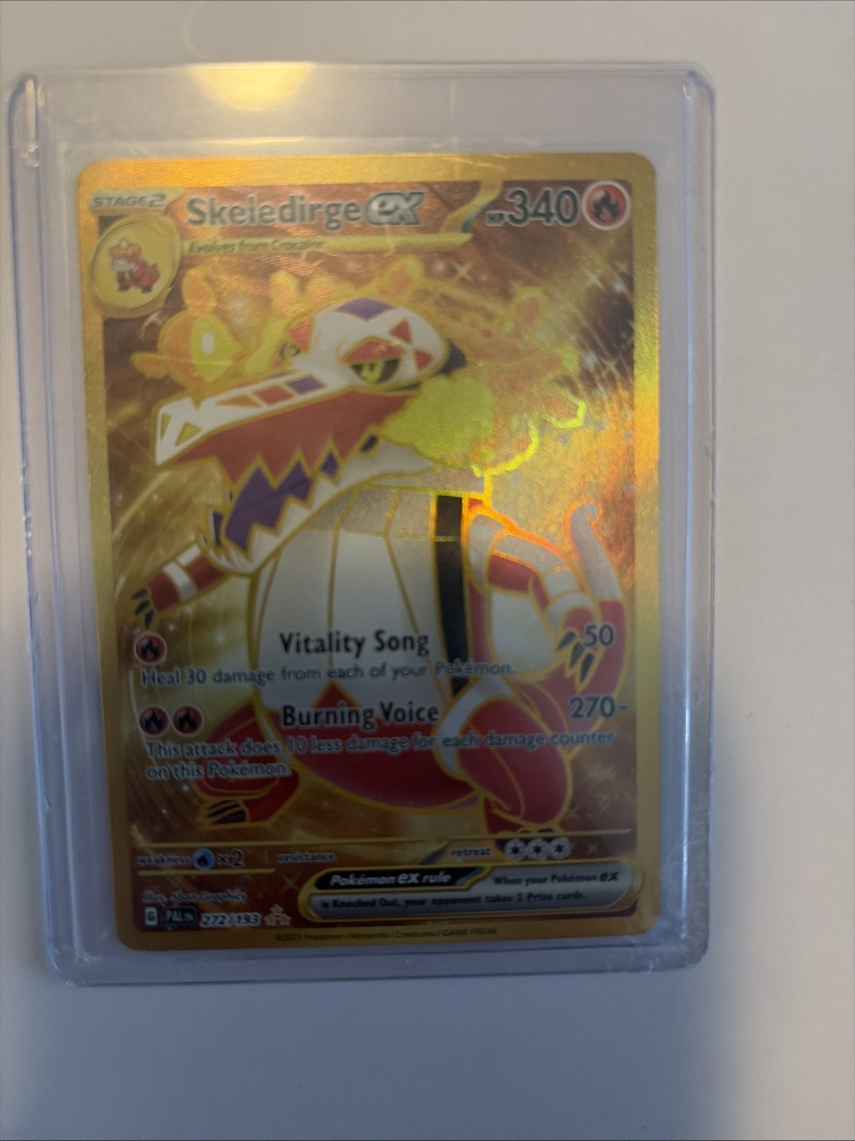 Pokémon Skeledirge EX TCG Holo Hyper Rare Card Paldea Evolved 272/193 NM/Mint