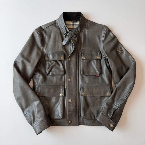 Belstaff Brad Gold Label (M) Motorcycle Leather Jacket video thumbnail