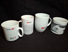 4 original DB Kaffeetassen, Kaffeebecher, Porzellan DB Lounge, BKU, DB Bahn -rar