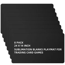 Yexiya 8 Pcs 12 Pcs Card Game Mats 14 x 24 Inch Sublimation Blanks Playmat fo...