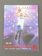 Karl-Anthony Towns 2019 Clearly Donruss Defying Gravity Red #3 #ed 8/49