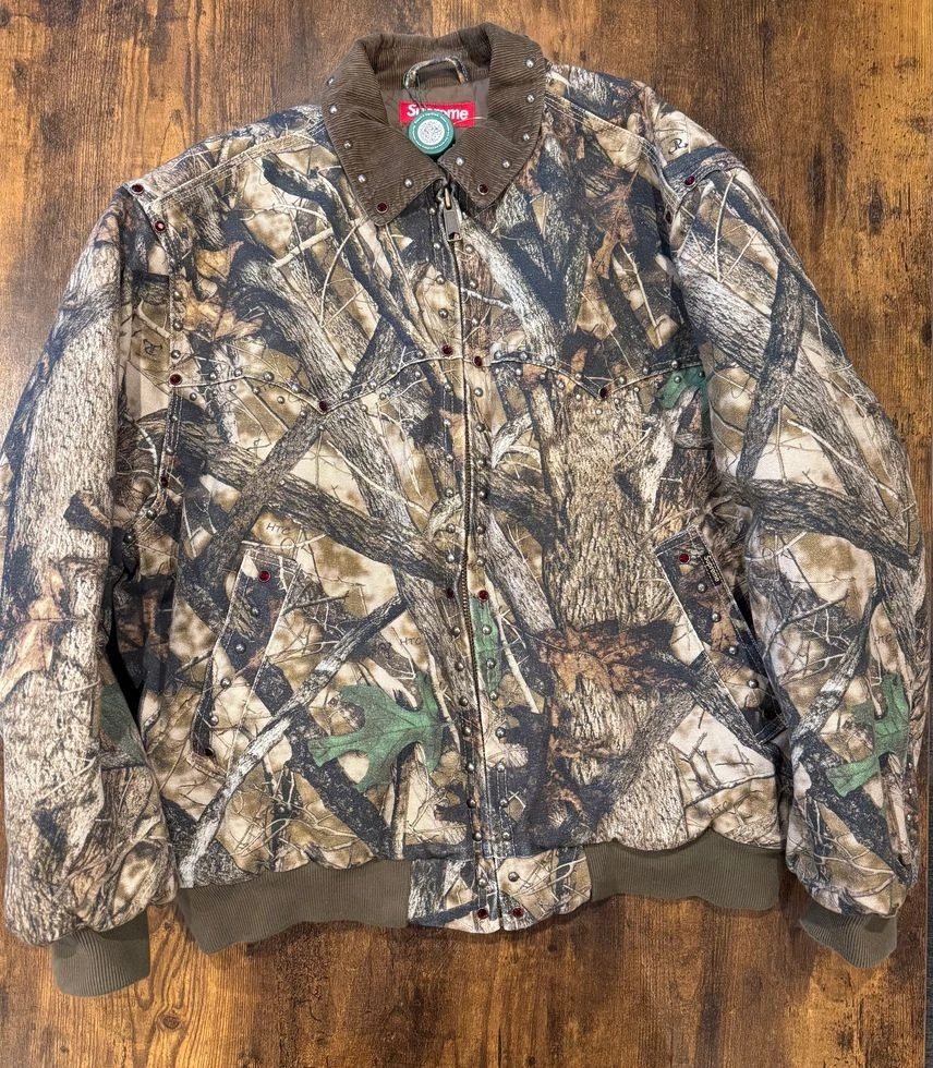 Supreme X B.B. Veste de travail cloutée Simon camouflage