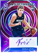 Nikola Jovic /35 - 2022-23 Panini Spectra - Aspiring Autographs #AA-NJV Purple