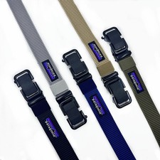 Men's Outdoor Nylon Belt Work Pants Waist Belt Metal Buckle Cloth Belt