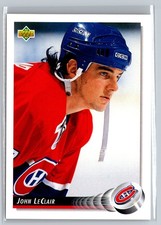 1992-93 Upper Deck #55 John LeClair Montreal Canadiens