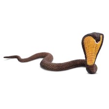 Wild Safari Handpainted Realistic Mini Cobra Animal Figure, Toy  Collectible 6"