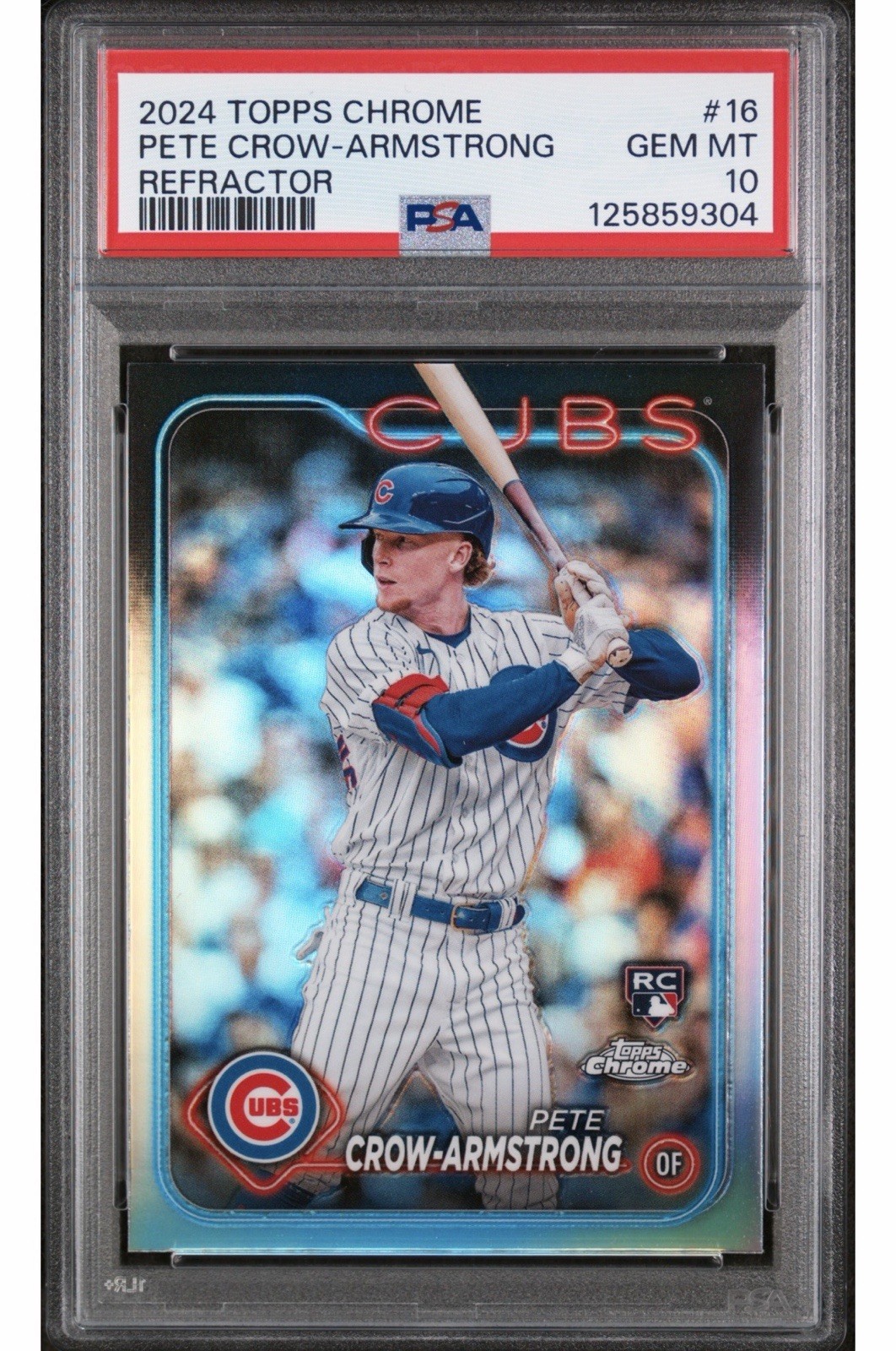 2024 Topps Chrome - Pete Crow-Armstrong #16 Refractor (RC)🔥PSA 10!