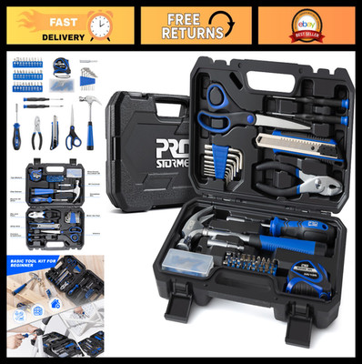 93-Piece Household Tool Kit with Storage Case - Essential Repair Set for Home &