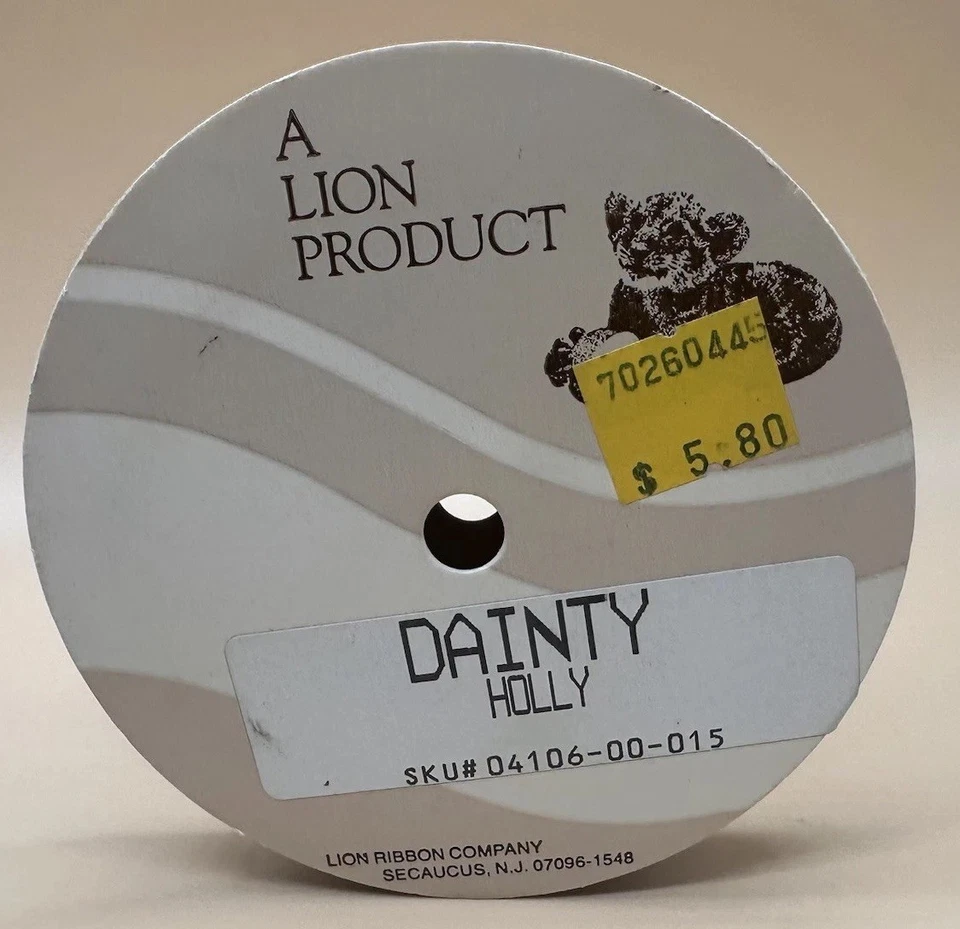 Cinta de león vintage delicada cinta fina roja y verde Foto 3 de 4