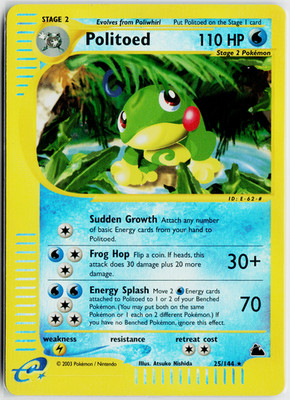 Pokemon Karte | Quaxo Politoed 25/144 | 2003 Skyridge Reverse Holo | ENG | NM