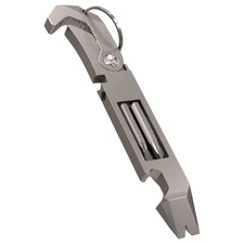 TOOVEM EDC Pry Bar Multitool Titanium with Bottle Opener, Pocket Clip, Wrench...
