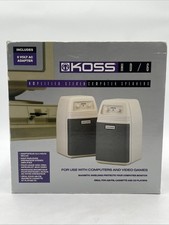 Koss HD/6 Amplified Stereo Computer Speakers  Original Box Vintage Video Gaming