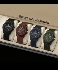 Wristwatches set of 4 quartz stylish watches in multicolour army watches