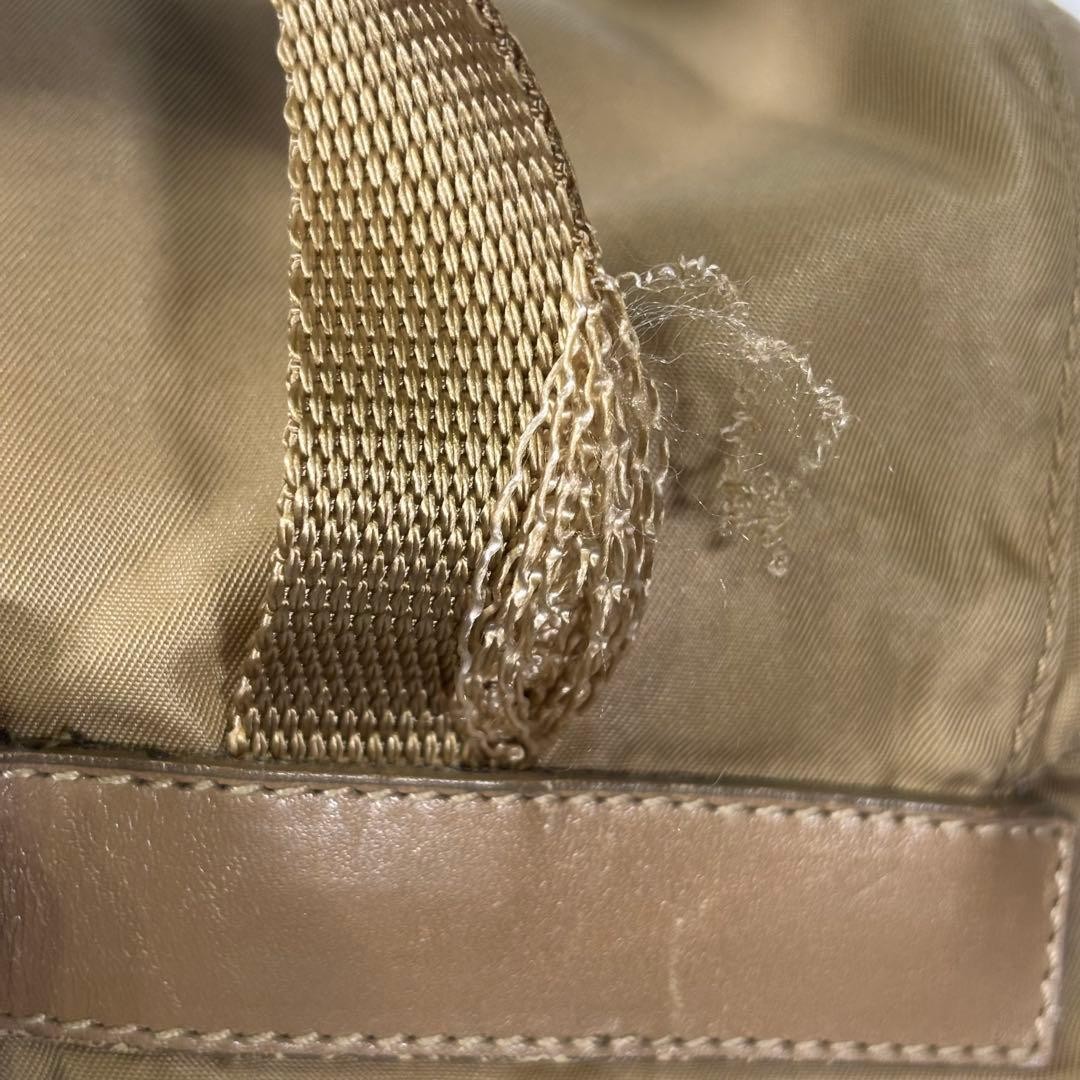 Prada Mini Nylon Backpack Beige Triangle Logo Aut… - image 16