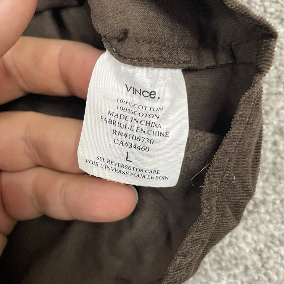 Vince Corduroy Pearl Snap Shirt Mens L Long Sleeve Casual Huckberry M0639-1018 - Image 4 of 4