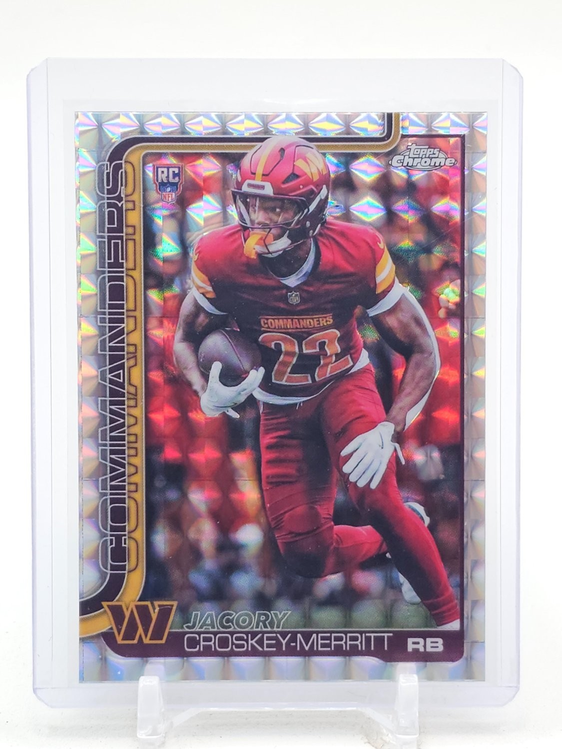 Jacory Croskey-Merritt Topps Chrome #387 Geometric Refractor