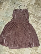 Windsor Small Cocktail Dress Semi Formal Rose Gold Pink Sparkly Glitter 