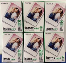 Lot of 6 Fujifilm INSTAX Mini Instant Film 20 Sheets Per Box - 120 SHEETS TOTAL 