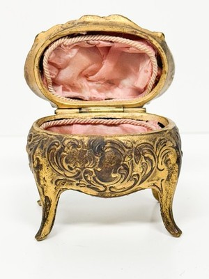 Antique Gold Gilt Victorian Jewelry Trinket Box JB 1134 Art