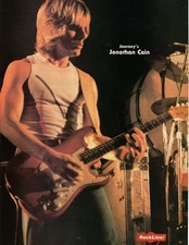 Jonathan Cain Journey action concert pinup Angus Young AC/DC picture photo pix