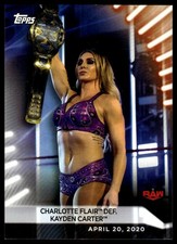 2021 Topps WWE Women's Division Charlotte Flair def. Kayden Carter #7
