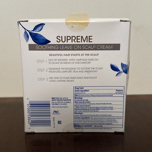 3 Head & Shoulders Supreme Soothing Leave On Scalp Cream 0.5oz - Picture 2 of 2