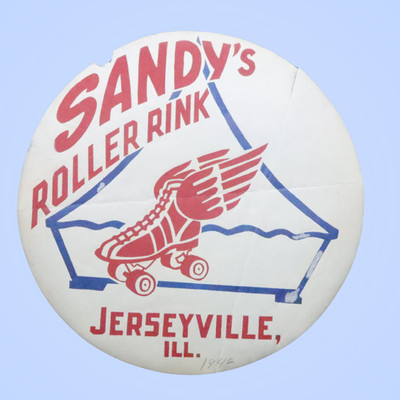 Original 1940s Jerseyville Illinois Vintage Sandy's Roller Skating Rink Sticker