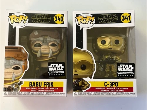 FUNKO POP STAR WARS LOT BABU FRIK C-3PO SMUGGLER’S BOUNTY EXCLUSIVES NEW