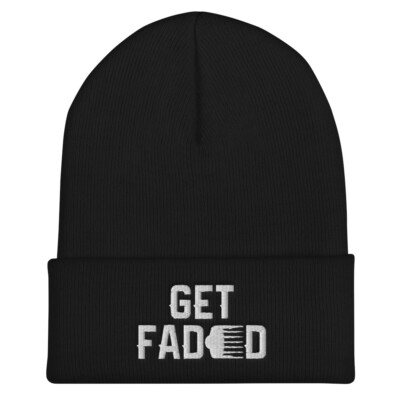 Get Faded Cuffed Beanie Barber Haircut Fade Trimmer Men Clipper Scissor