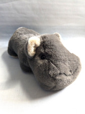 Nilpferd Grau stehend Stofftier Plüschtier Kuscheltier ca.35cm