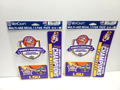 2-Pack WinCraft 2023 LSU Women's Basketball National Champions Decal Pack