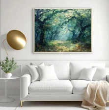 Whisper of the Woods | Tranquil Woodland, Digital Art Print, Wall Art