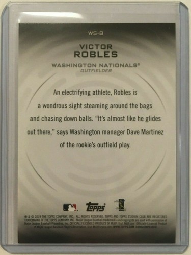 2019 Topps Stadium Club Warped Speed #WS-8 Victor Robles Washington Nationals - Bild 2 von 2