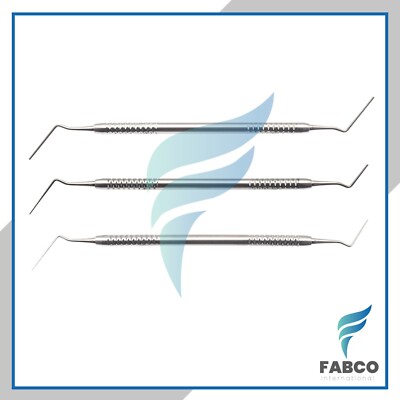 Root Canal Pluggers 1/3, 5/7, 9/11 Double Ended Endodontic Instruments Set Of 3