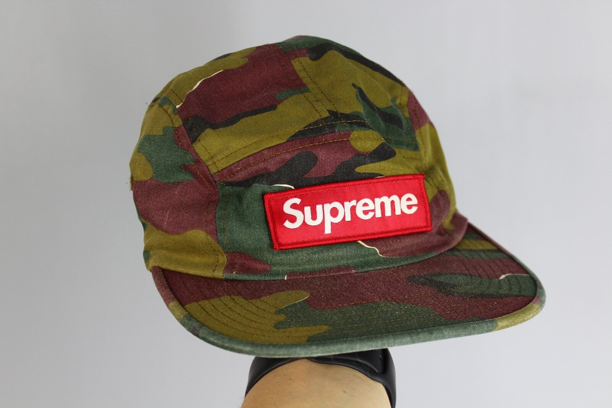 RARE SUPREME MILITARY JIGSAW CAMO CAP ONE SIZE UNISEX 5 PANNEL | eBay