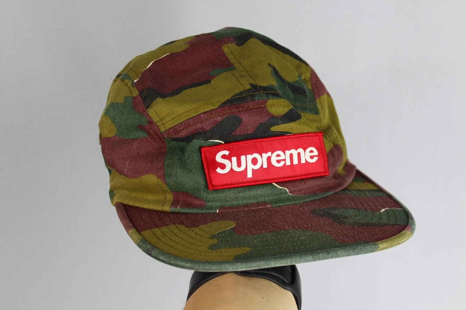 RARE CASQUETTE CAMOUFLAGE PUZZLE MILITAIRE SUPRÊME TAILLE UNIQUE UNISEXE 5 PANNEAUX