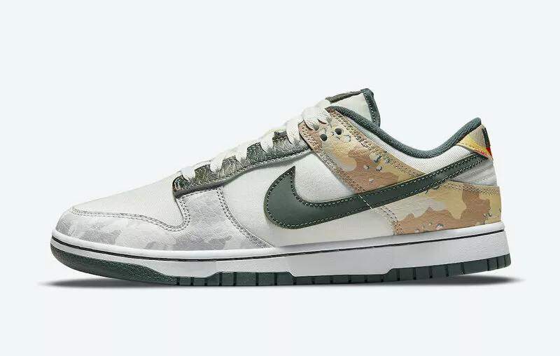 NIKE DUNK LOW SE SAIL MULTI CAMO DH0957-100 Sneakers Shoes Mens US8-11