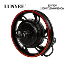 12Inch Gearless Motor Disc Brake Electric Bike Scooter Motor 1000W-1500W 60V/72V
