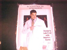 MEN'S BRAND NEW DOCTOR'S LAB COAT COSTUME ONE SIZE MOST BY RASTA IMPOSTA