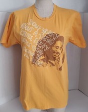 Bob Marley Zion Rootswear T-Shirt USA Made Roots Reggae Rebel Music Sz Med Tan
